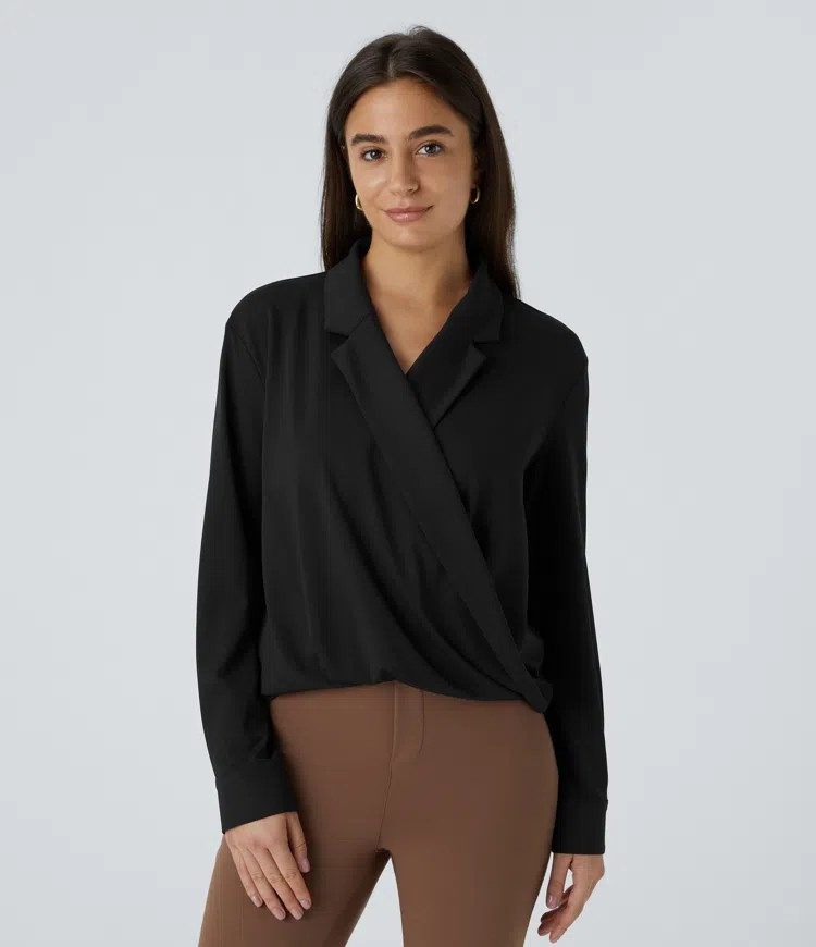 Lapel Crossover Shirt