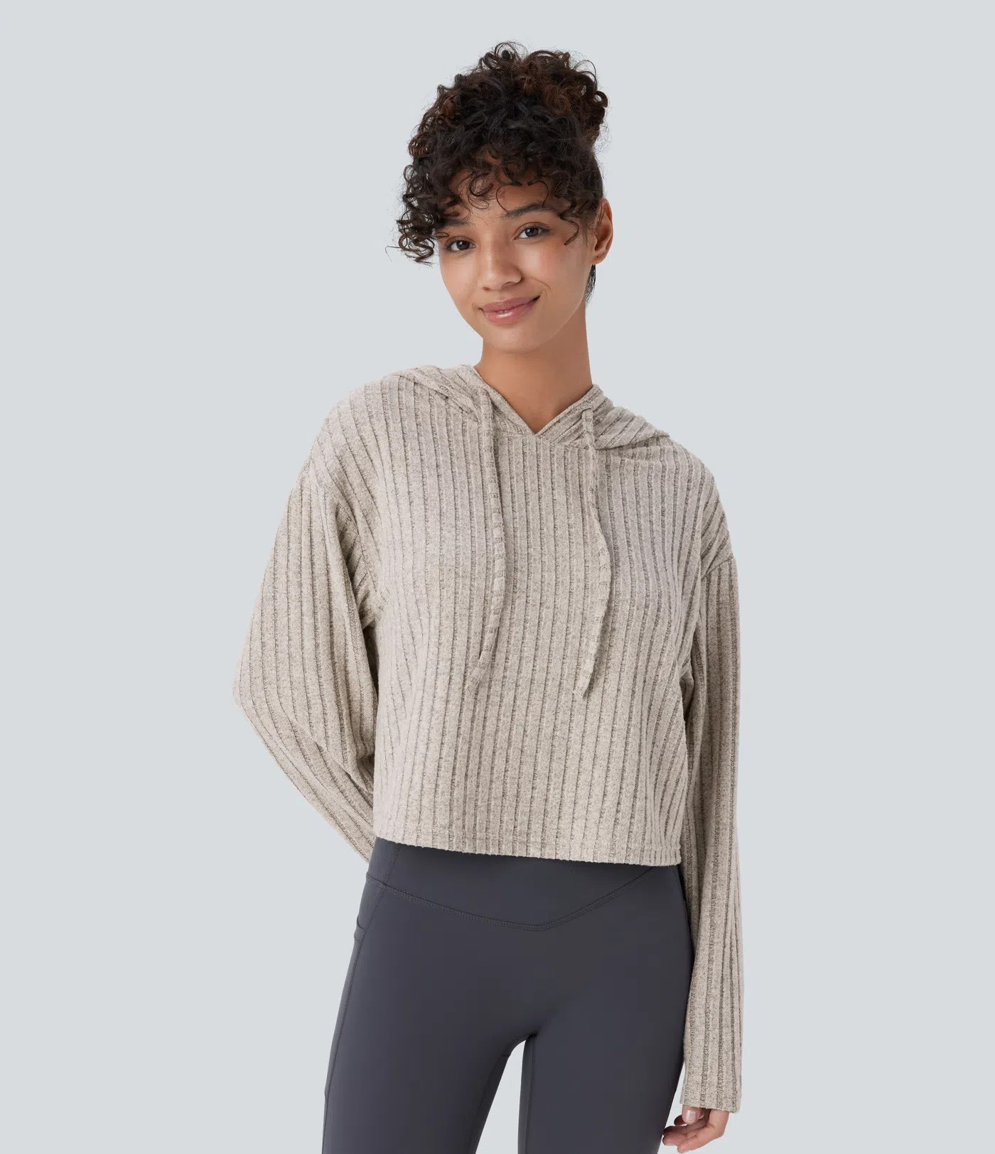 Ribbed knit sweatshirt