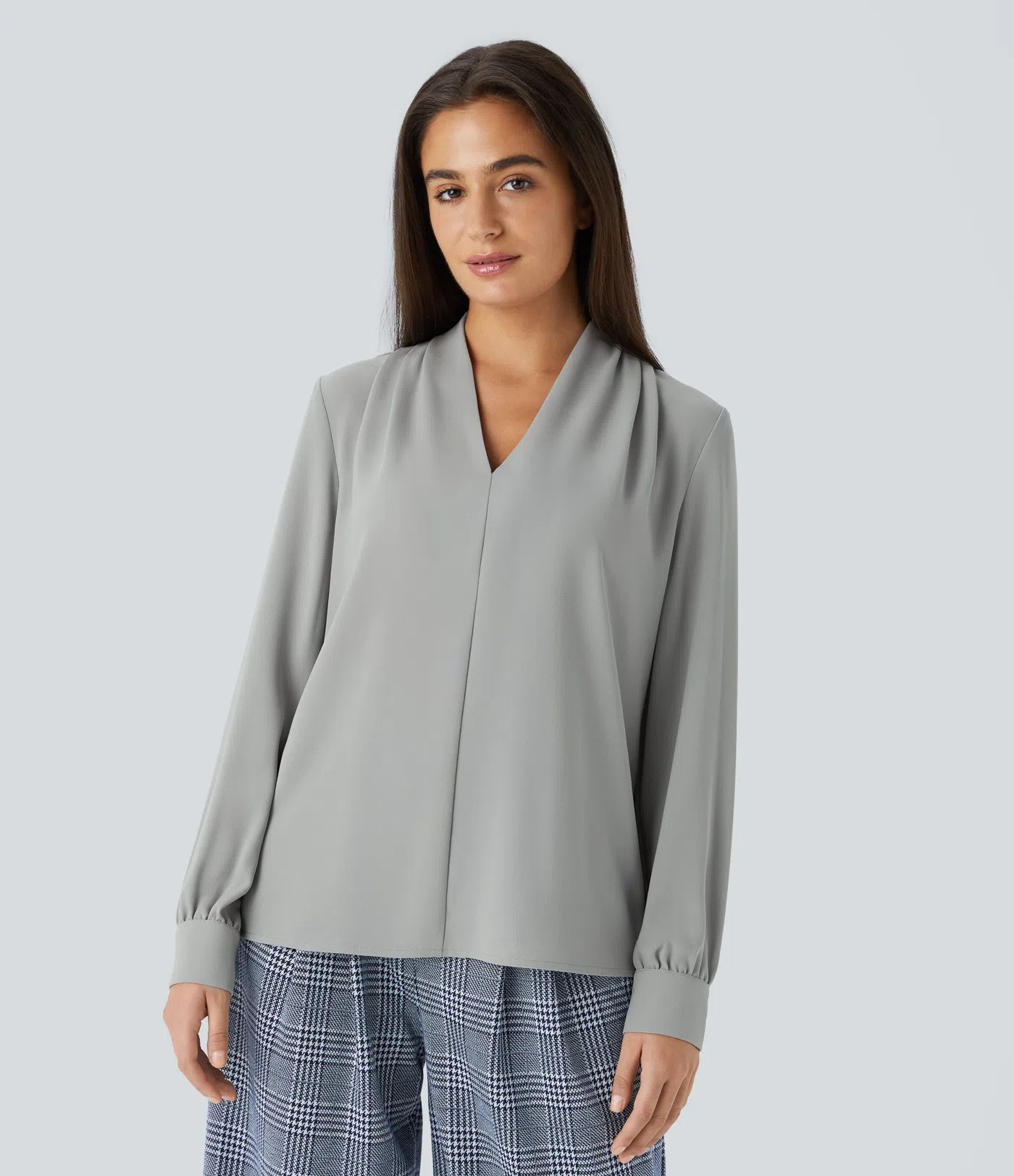 V-Pleat Blouse