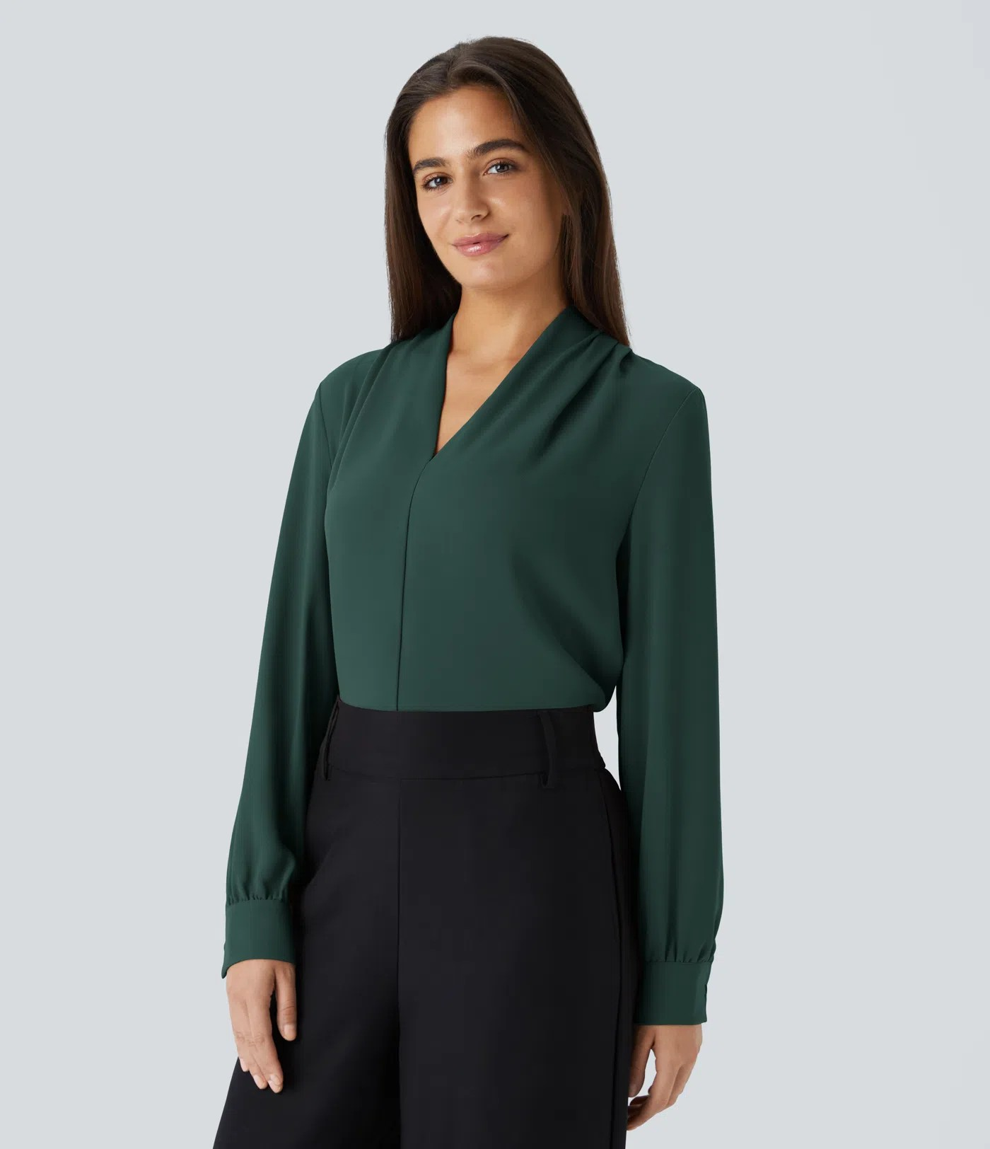 V-Pleat Blouse