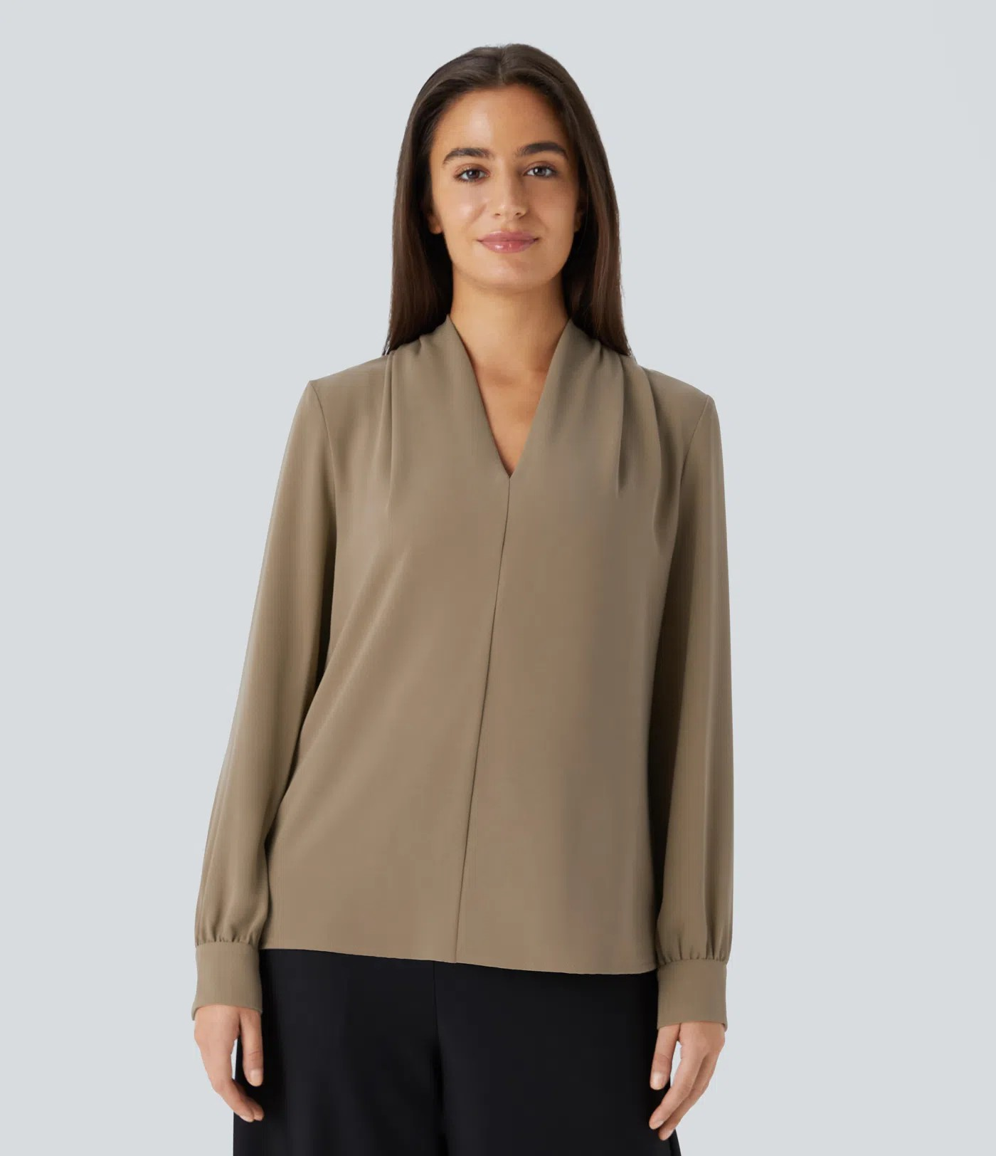 V-Pleat Blouse