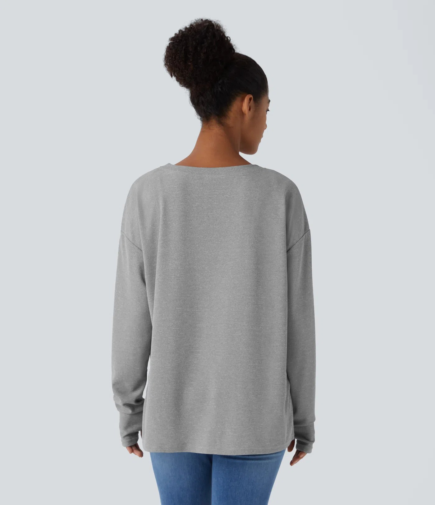 Button Waffle Sweatshirt