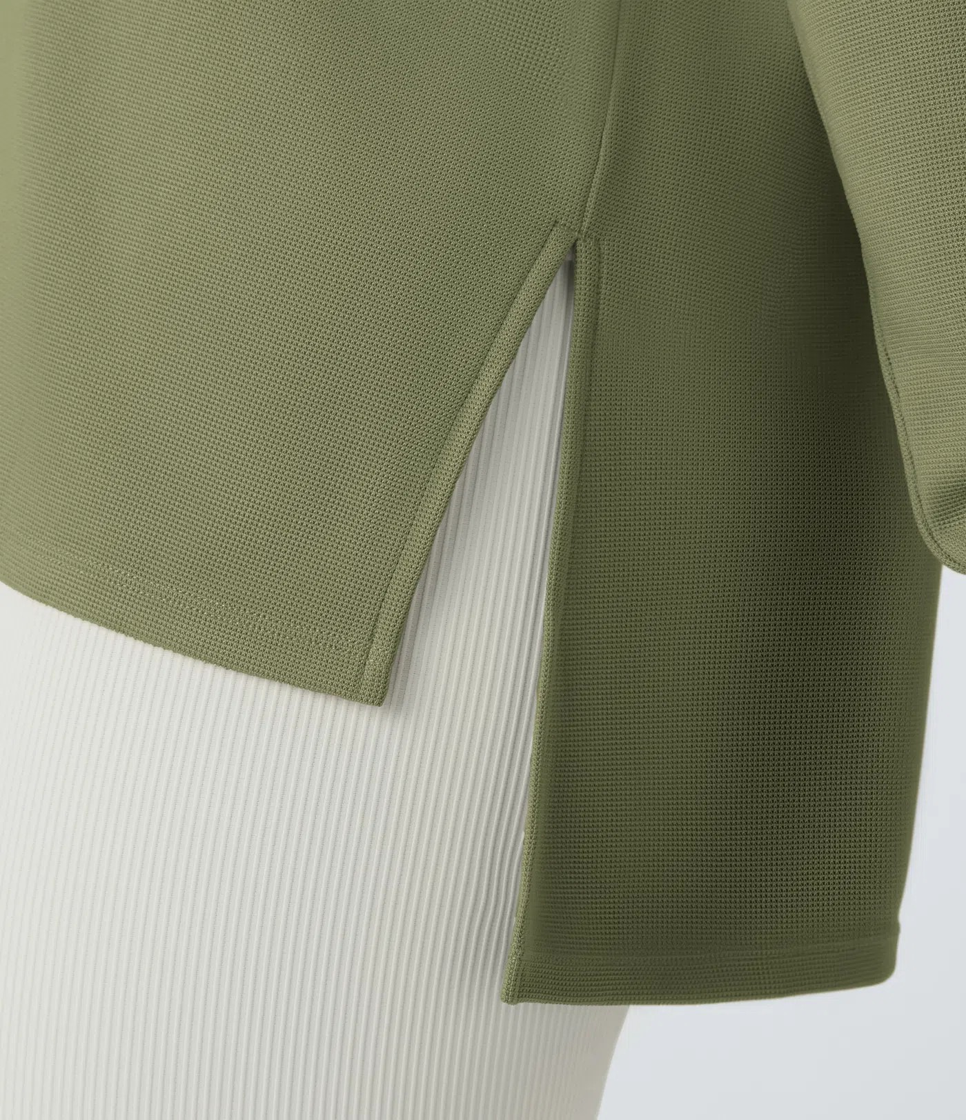 Button Waffle Sweatshirt