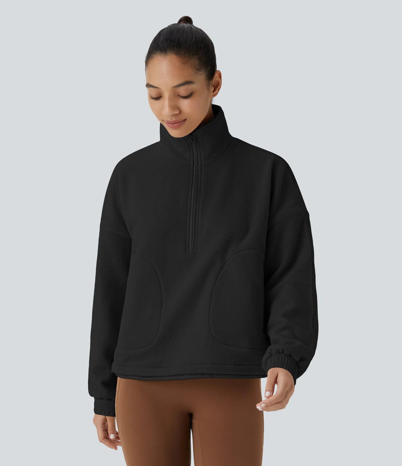 Relaxed fleece sweatshirt