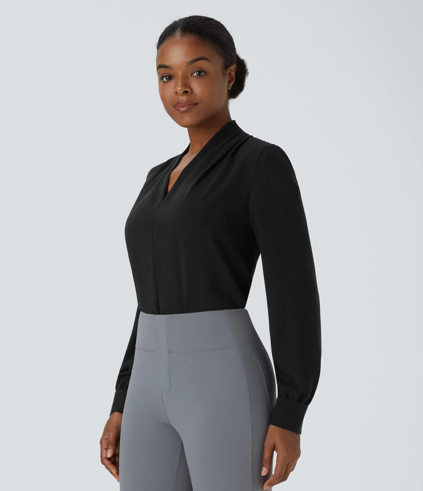 V-Pleat Blouse