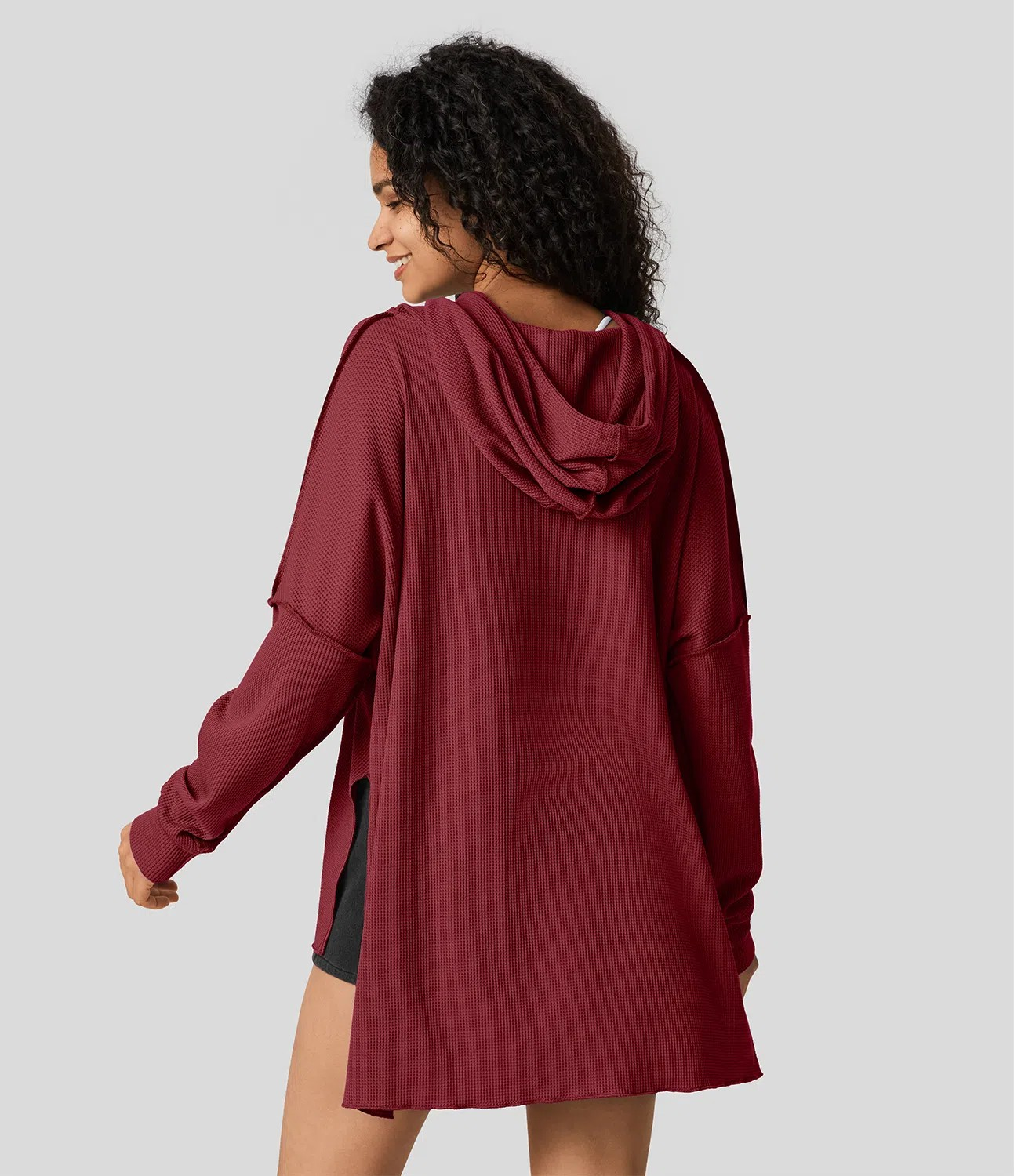 Waffle Hood Sweatshirt