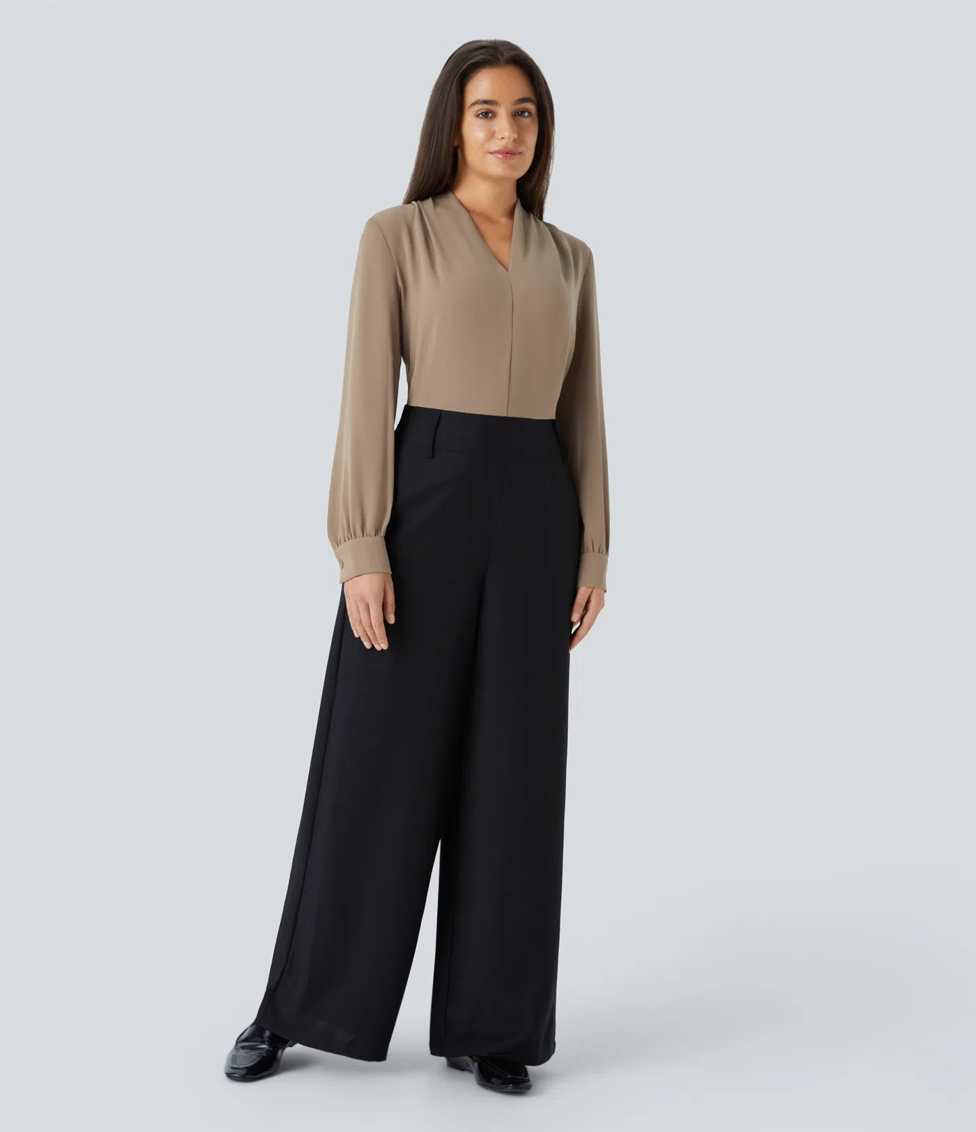 V-Pleat Blouse