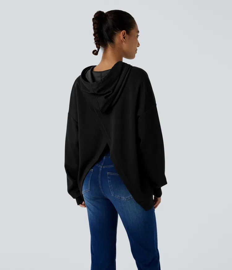 Crossover Hood Sweatshirt
