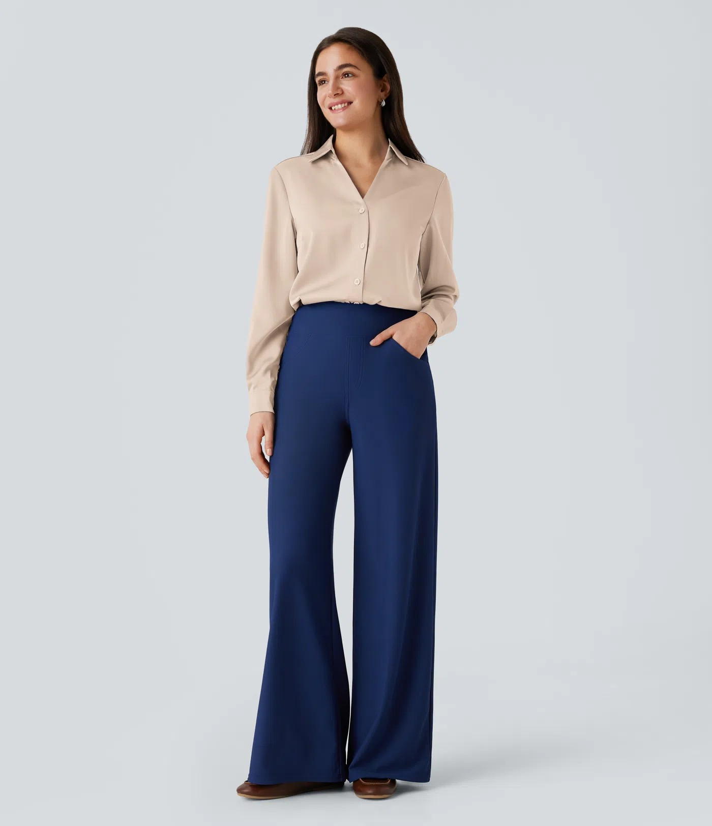 Satin work shirt