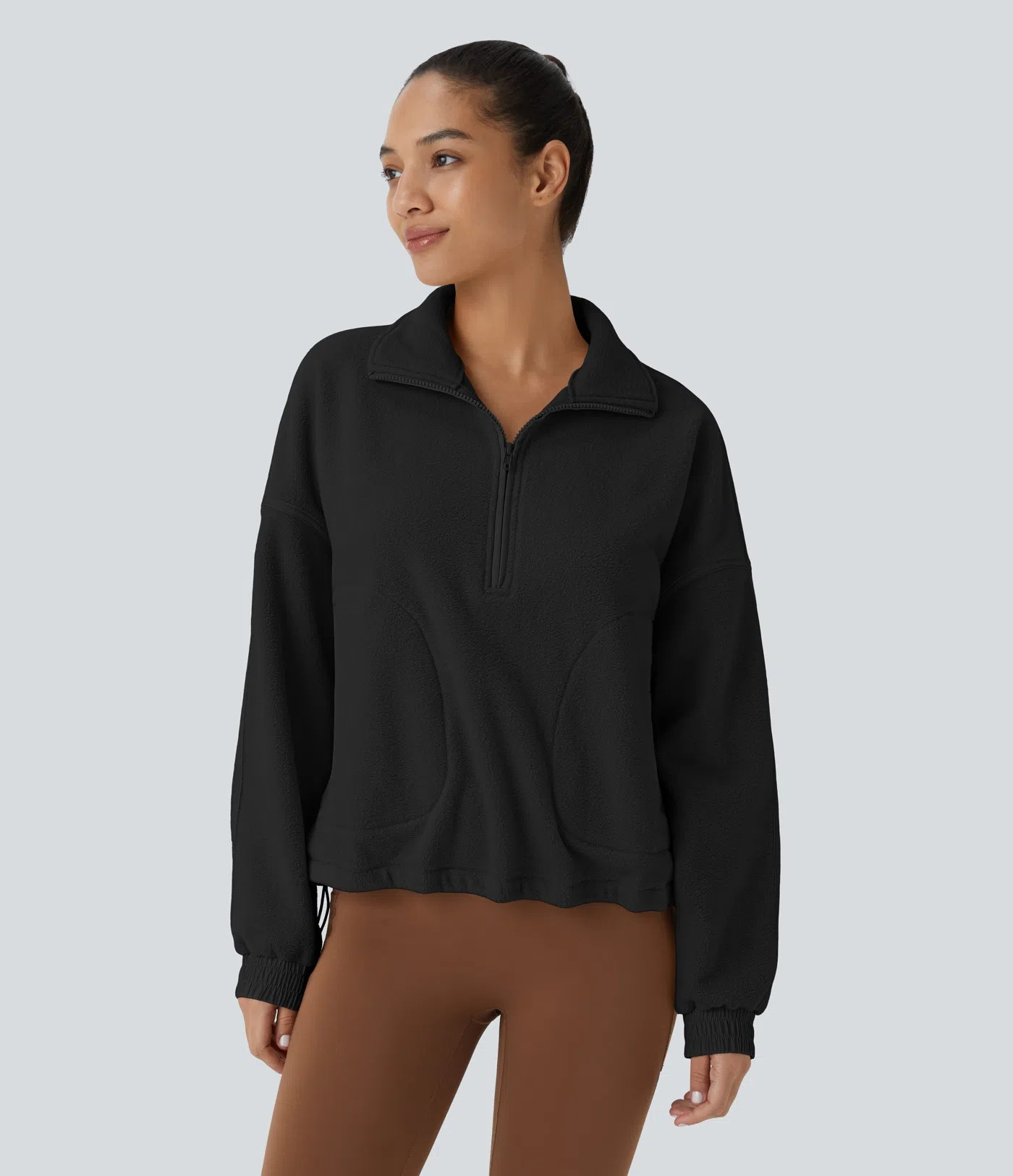 Relaxed fleece sweatshirt