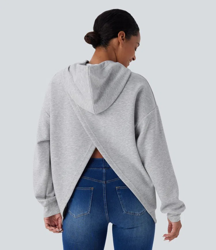Crossover Hood Sweatshirt