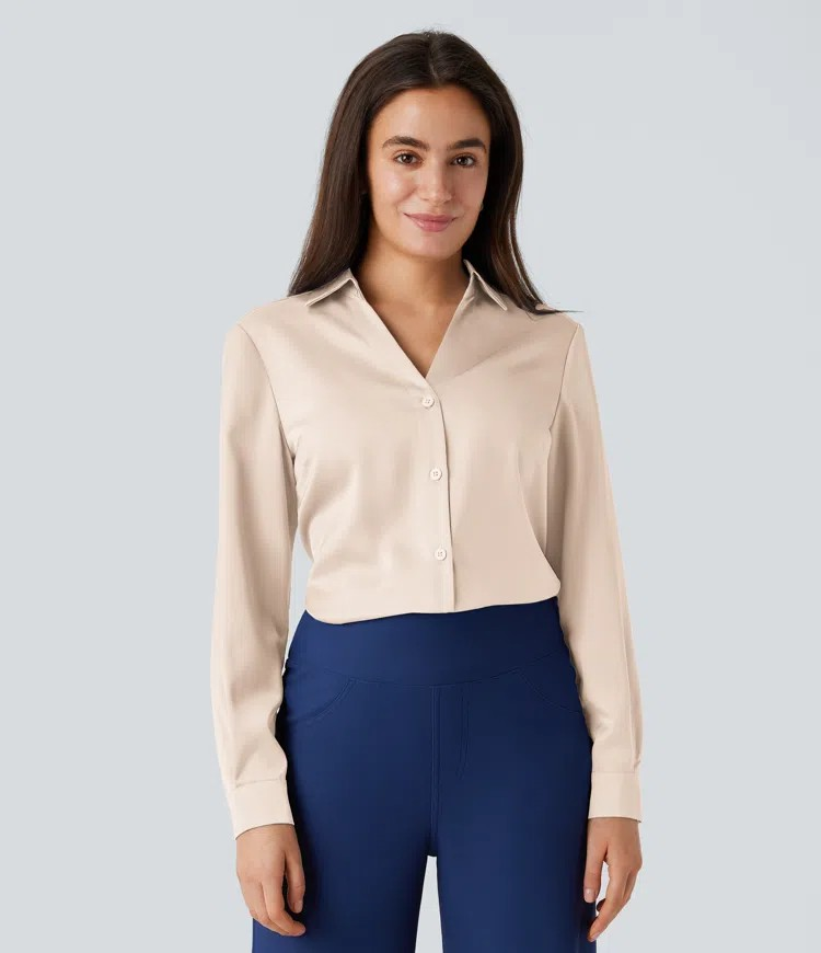 Satin work shirt