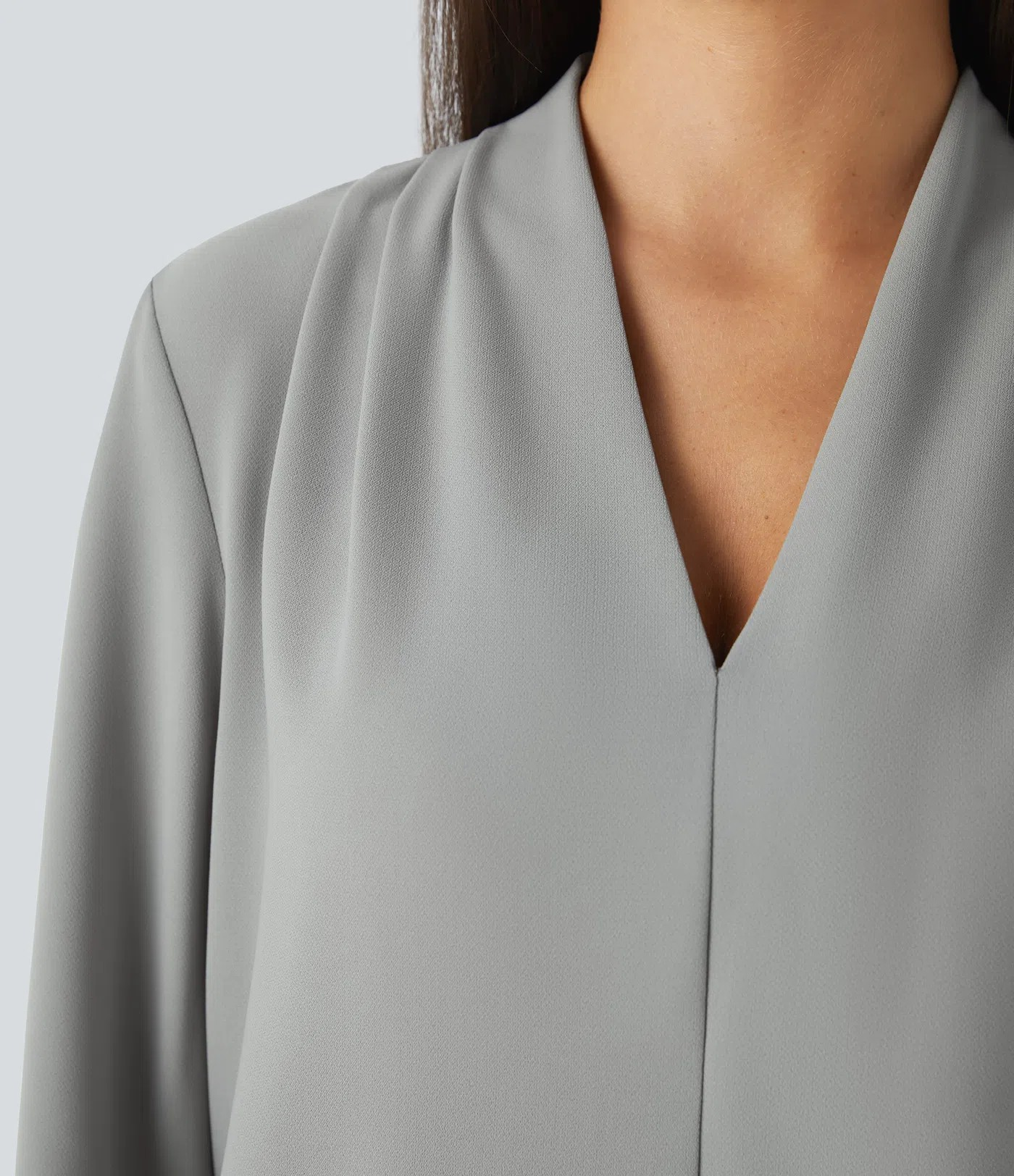V-Pleat Blouse