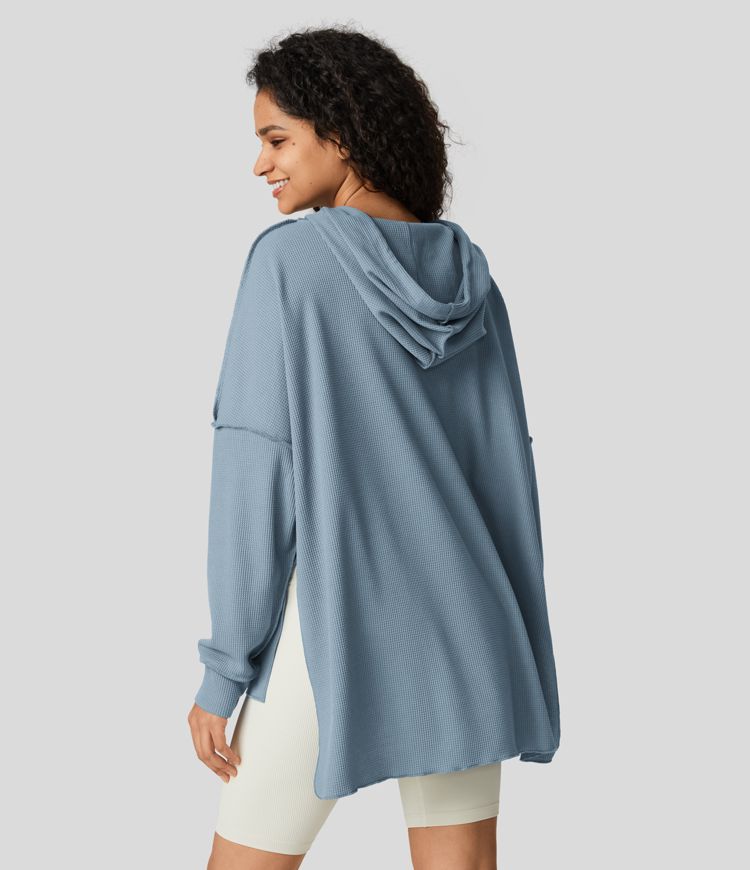 Waffle Hood Sweatshirt